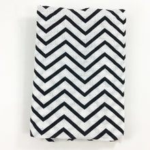 Load image into Gallery viewer, Black Chevron Muslin Swaddle Blanket