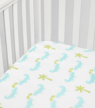 Load image into Gallery viewer, Crocodile Muslin Crib Sheet