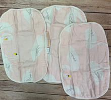 Load image into Gallery viewer, 3 pack Muslin Burp Cloths, 4 layers of soft muslin, very soft and absorbant, nice large size
