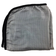 Load image into Gallery viewer, Gray with Black Trim, Double Layer Blanket 50"x50" made from Bamboo, muslin, nursing cover, large size light weight blanket