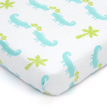Load image into Gallery viewer, Crocodile Muslin Crib Sheet