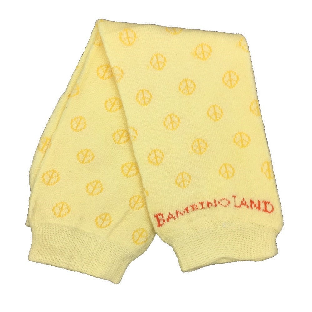 Yellow Peace Signs Baby Leg Warmers