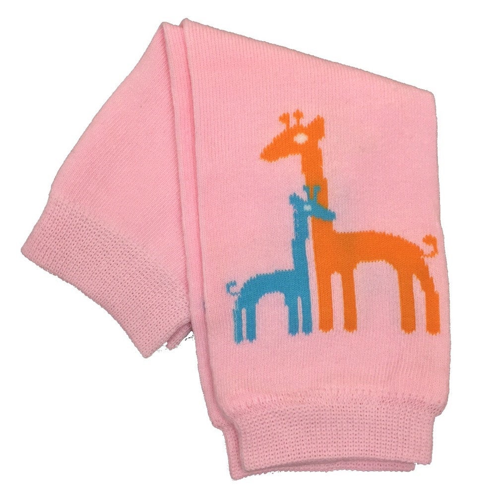Pink Giraffes Newborn Leg Warmers