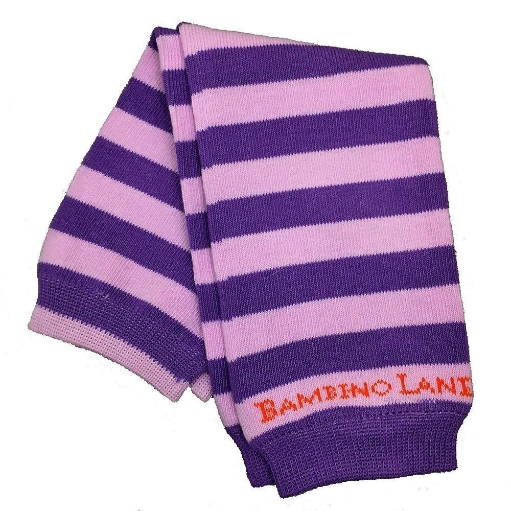 Berry & Purple Stripes Baby Leg Warmers