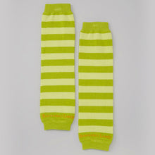 Load image into Gallery viewer, Green & Lime Stripes Baby Leg Warmers