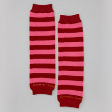 Load image into Gallery viewer, Red & Pink Stripes Baby Leg Warmers