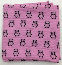 Load image into Gallery viewer, Panda Muslin Swaddle Blanket