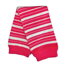 Load image into Gallery viewer, Small Pink & White Stripes Baby Leg Warmers