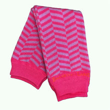 Load image into Gallery viewer, Herringbone Chevron Pink Purple Baby Leg Warmers