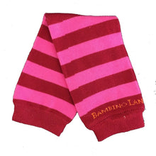 Load image into Gallery viewer, Red & Pink Stripes Baby Leg Warmers