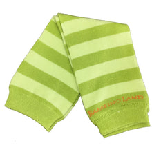Load image into Gallery viewer, Green &amp; Lime Stripes Baby Leg Warmers
