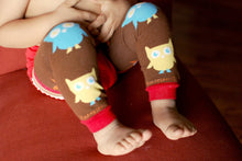 Load image into Gallery viewer, 2 Pack Owls Multi Colored and Brown Baby Leg Warmers