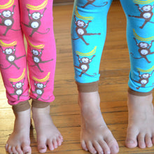 Load image into Gallery viewer, Monkeys Teal Baby Leg Warmers