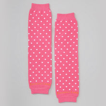 Load image into Gallery viewer, Pink with White Dots Baby Leg Warmers