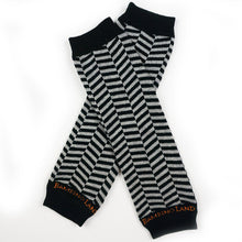 Load image into Gallery viewer, Herringbone Black Gray Baby Leg Warmers