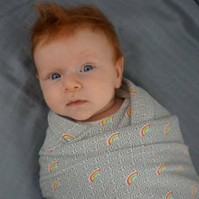 Load image into Gallery viewer, Rainbow - 1 Single Layer Swaddles 50"x50" made from Bamboo, muslin, nursing cover, large size light weight blanket