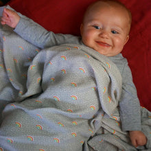 Load image into Gallery viewer, Rainbow - 1 Single Layer Swaddles 50"x50" made from Bamboo, muslin, nursing cover, large size light weight blanket