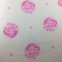 Load image into Gallery viewer, Hot Pink Unicorn Muslin Swaddle Blanket