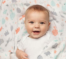 Load image into Gallery viewer, Forest Animals - 1 Single Layer Swaddles 50"x50" made from Bamboo, muslin, nursing cover, large size light weight blanket