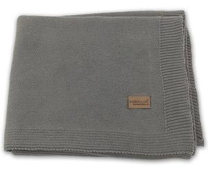 Knit Baby Blanket - Slate Gray