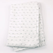Load image into Gallery viewer, White & Gray Arrows Muslin Swaddle Blanket