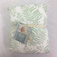 Load image into Gallery viewer, Fern Cozy Baby Blanket - 3 layers of soft muslin, made from bamboo/cotton blend. Great for swaddling, nursing cover, travel blanket and more