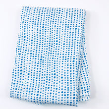 Load image into Gallery viewer, Blue Dots Muslin Swaddle Blanket
