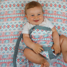 Load image into Gallery viewer, Southwestern Baby Blanket - 3 layers of soft muslin, bamboo/cotton blend. Great for swaddling, nursing cover, travel blanket and more