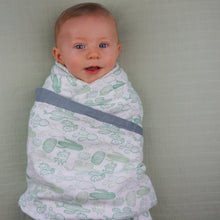 Load image into Gallery viewer, Cactus Baby Blanket - 3 layers of soft muslin, made from bamboo/cotton blend. Great for swaddling, nursing cover, travel blanket and more