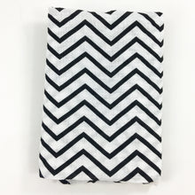 Load image into Gallery viewer, Black Chevron Muslin Swaddle Blanket

