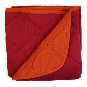 Earth Red & Ginger Organic Quilted Blanket