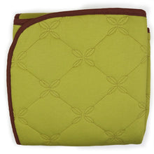 Load image into Gallery viewer, Lime &amp; Brown Organic Quilted Blanket
