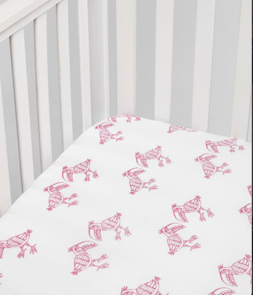 Toucan Fitted Muslin Crib Sheet
