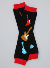Load image into Gallery viewer, Black Guitar Baby Leg Warmers
