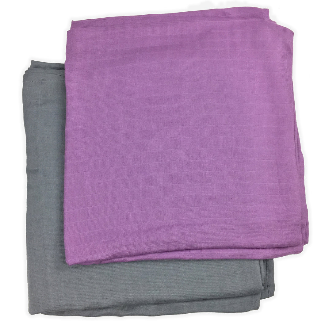 2 pack - Solids Muslin Swaddles 50