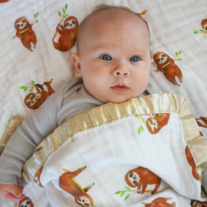 Sloths, Triple Layers Blanket with Jersey or Satin Options