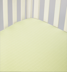 Green Solid Muslin Crib Sheet