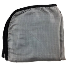 Load image into Gallery viewer, Gray with Black Trim, Double Layer Blanket 50&quot;x50&quot; made from Bamboo, muslin, nursing cover, large size light weight blanket
