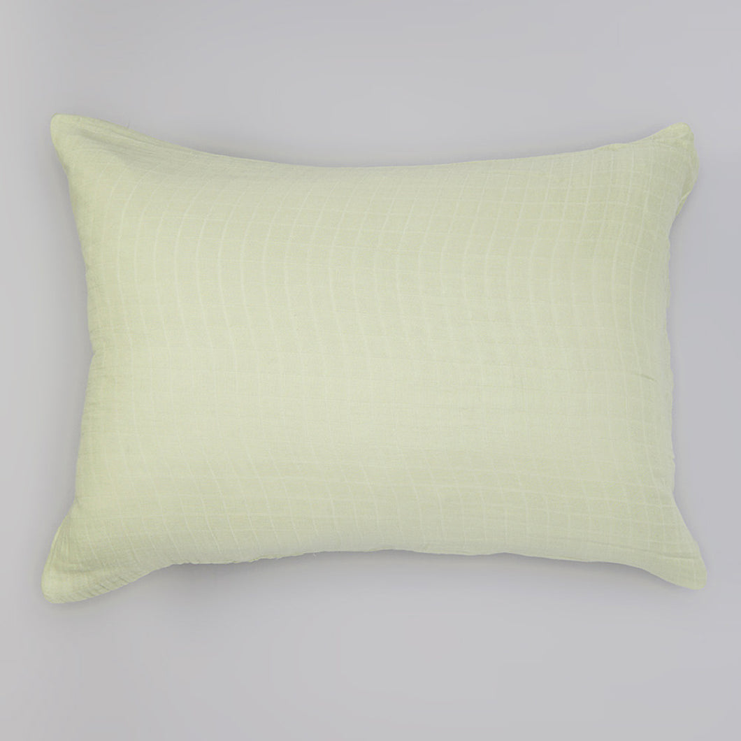 Green Solid Muslin Pillowcase