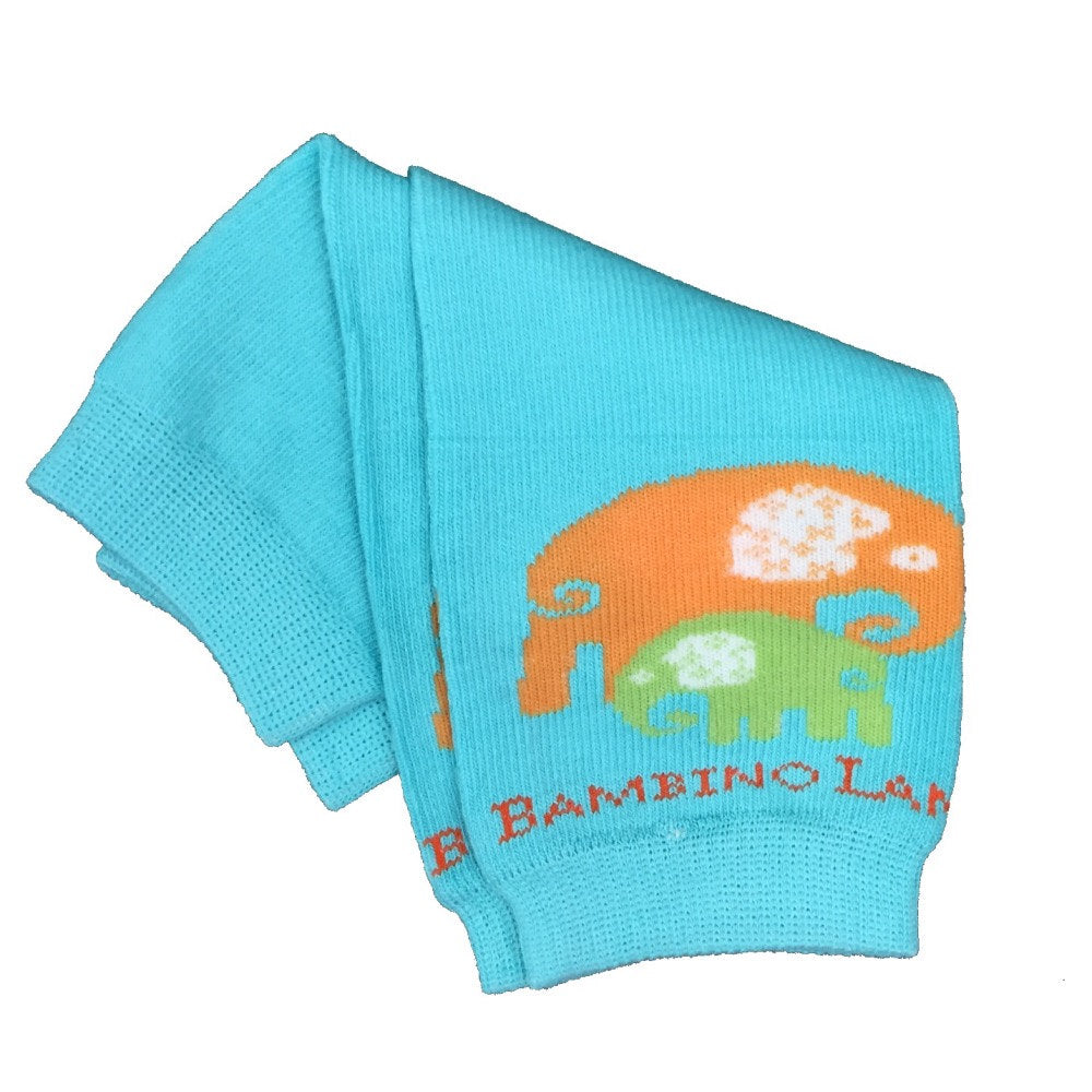 Teal Elephants Newborn Leg Warmers