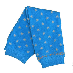 Blue with Gray Stars Baby Leg Warmers