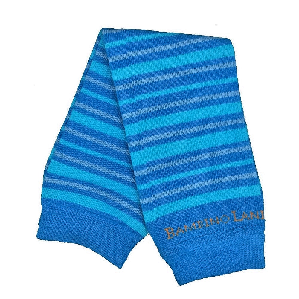 Small Stripes Blue Baby Leg Warmers