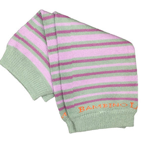 Gray and Purple Stripes  Newborn Leg Warmers