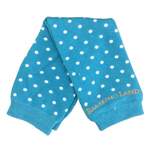Blue with White Dots Baby Leg Warmers