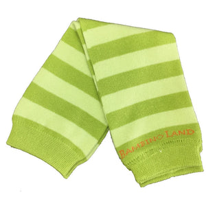 Green & Lime Stripes Baby Leg Warmers