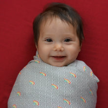 Load image into Gallery viewer, Rainbow - 1 Single Layer Swaddles 50&quot;x50&quot; made from Bamboo, muslin, nursing cover, large size light weight blanket
