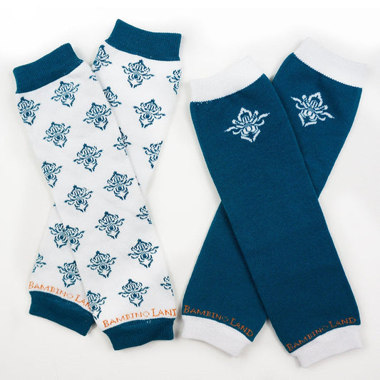 2 Pack - Dark Teal Organic Baby Leg Warmer
