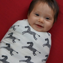 Load image into Gallery viewer, Zebras Muslin Swaddle Blankets
