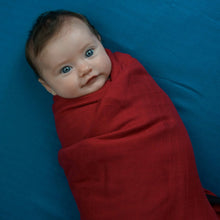 Load image into Gallery viewer, Red Muslin Swaddle Blanket
