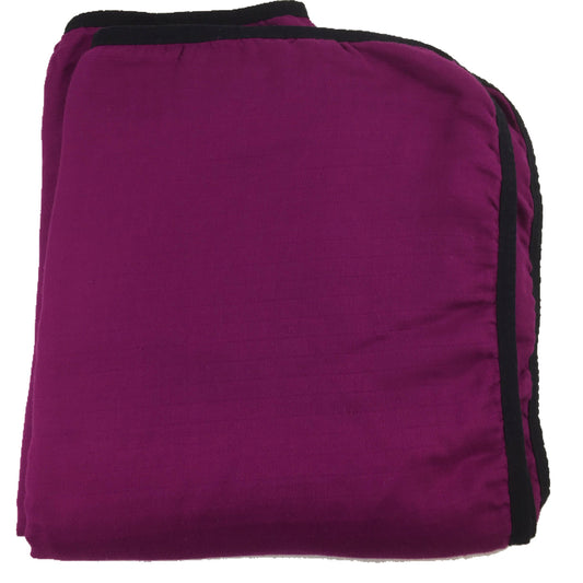 Burgundy w/ Black Trim Big Double Layer Blankets, kids & adults 60"x70" made from Bamboo, muslin, large light weight, throw, travel blanket